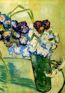  Carnations Oil Painting - Still Life Glass with Carnations Vincent van Gogh